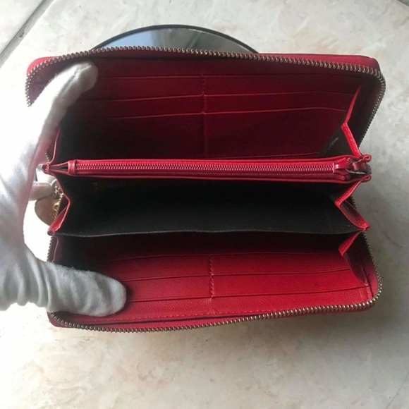 Gucci Micro Guccissima Leather Long Zippy Wallet W Gucci Heart Charm Zipper Pull - Picture 2 of 16